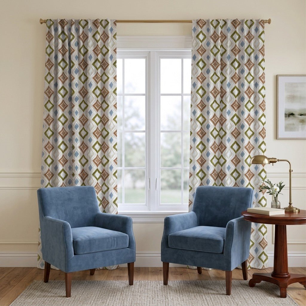 Celine Diamonds - Curtain Panel - The Drapery