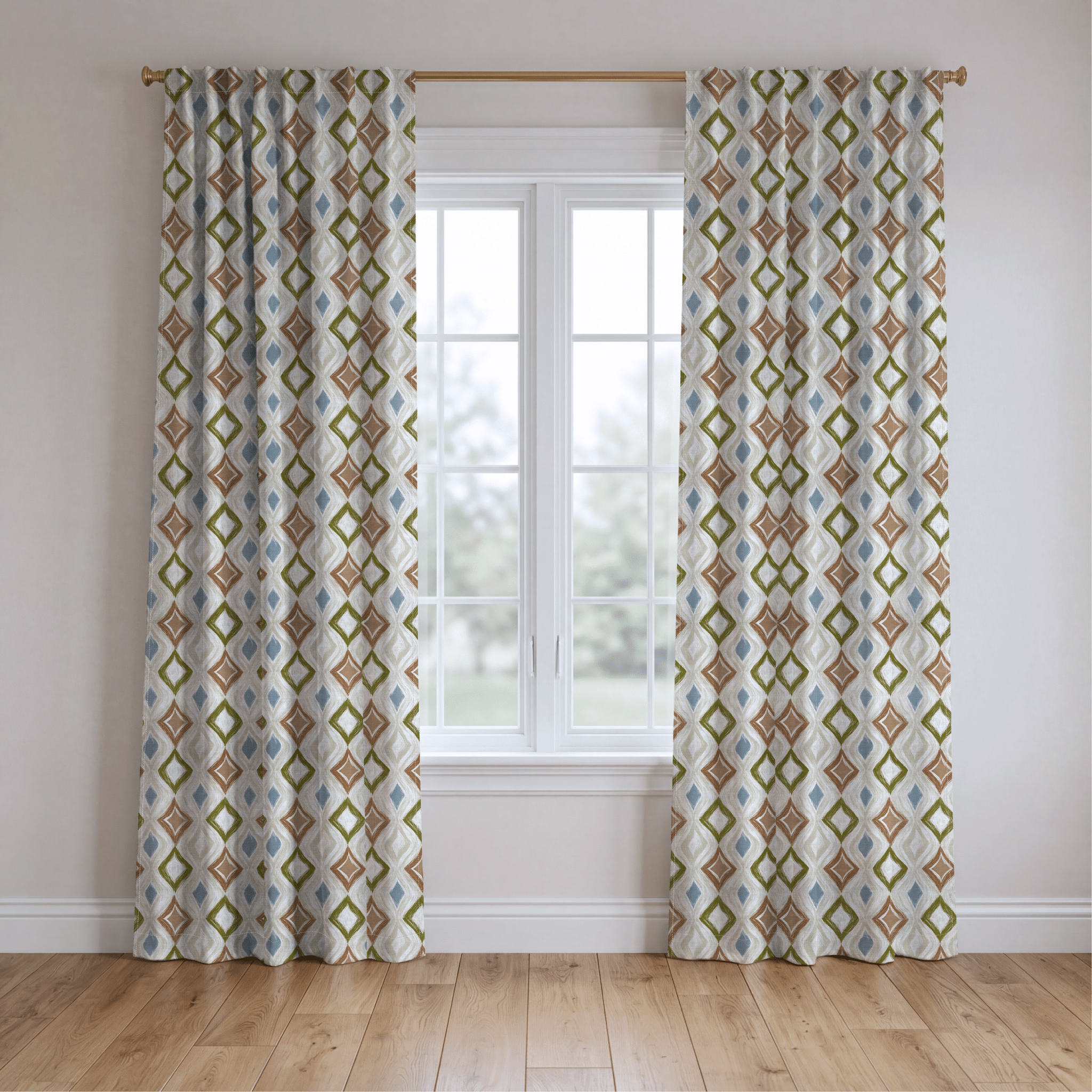 Celine Diamonds - Curtain Panel - The Drapery