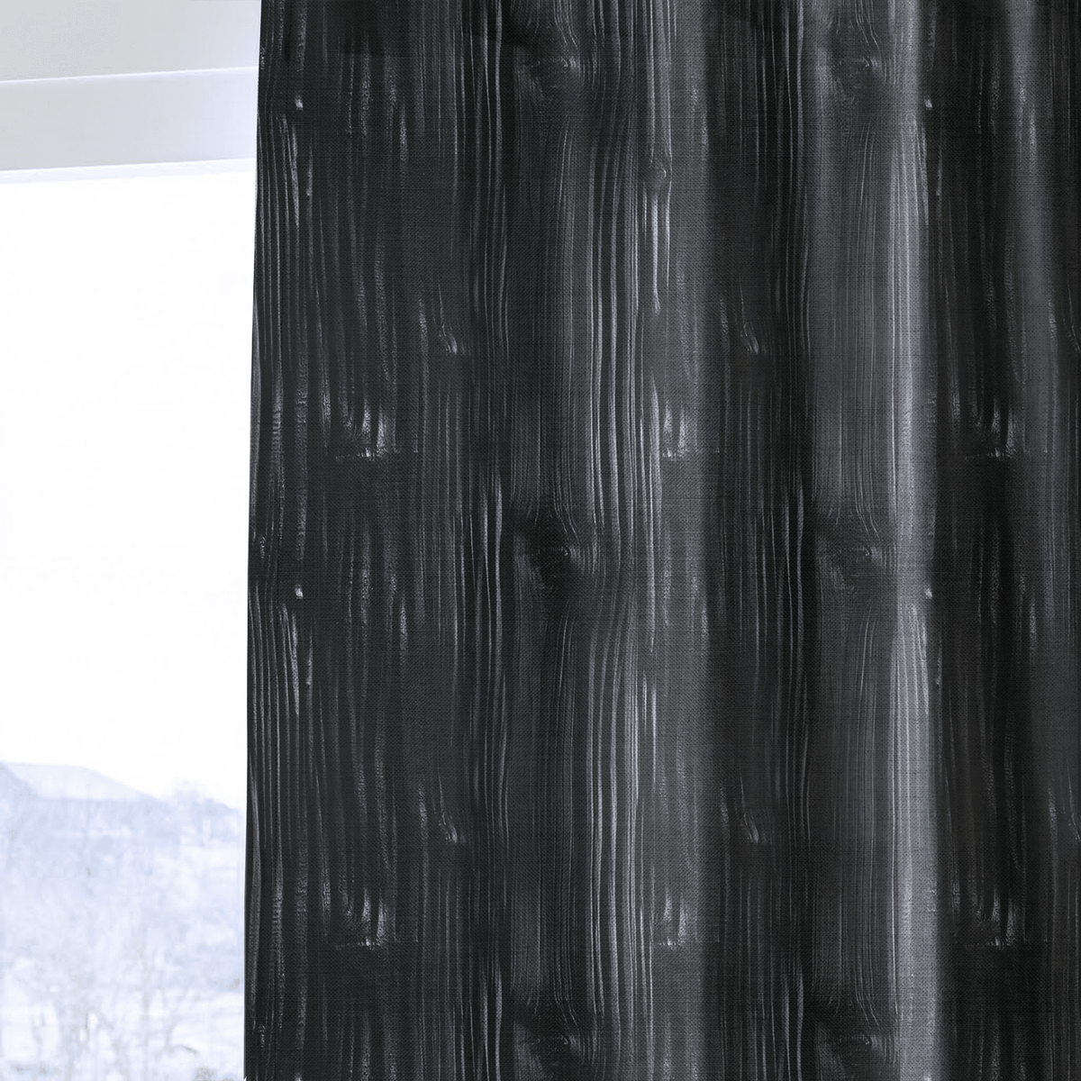 Charcoal Timber - Curtain Panel - The Drapery