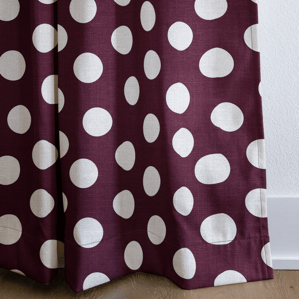 Charlotte Maroon - Curtain Panel - The Drapery