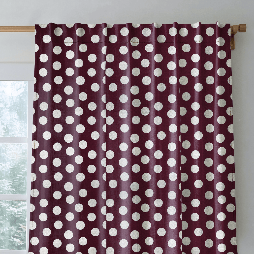 Charlotte Maroon - Curtain Panel - The Drapery