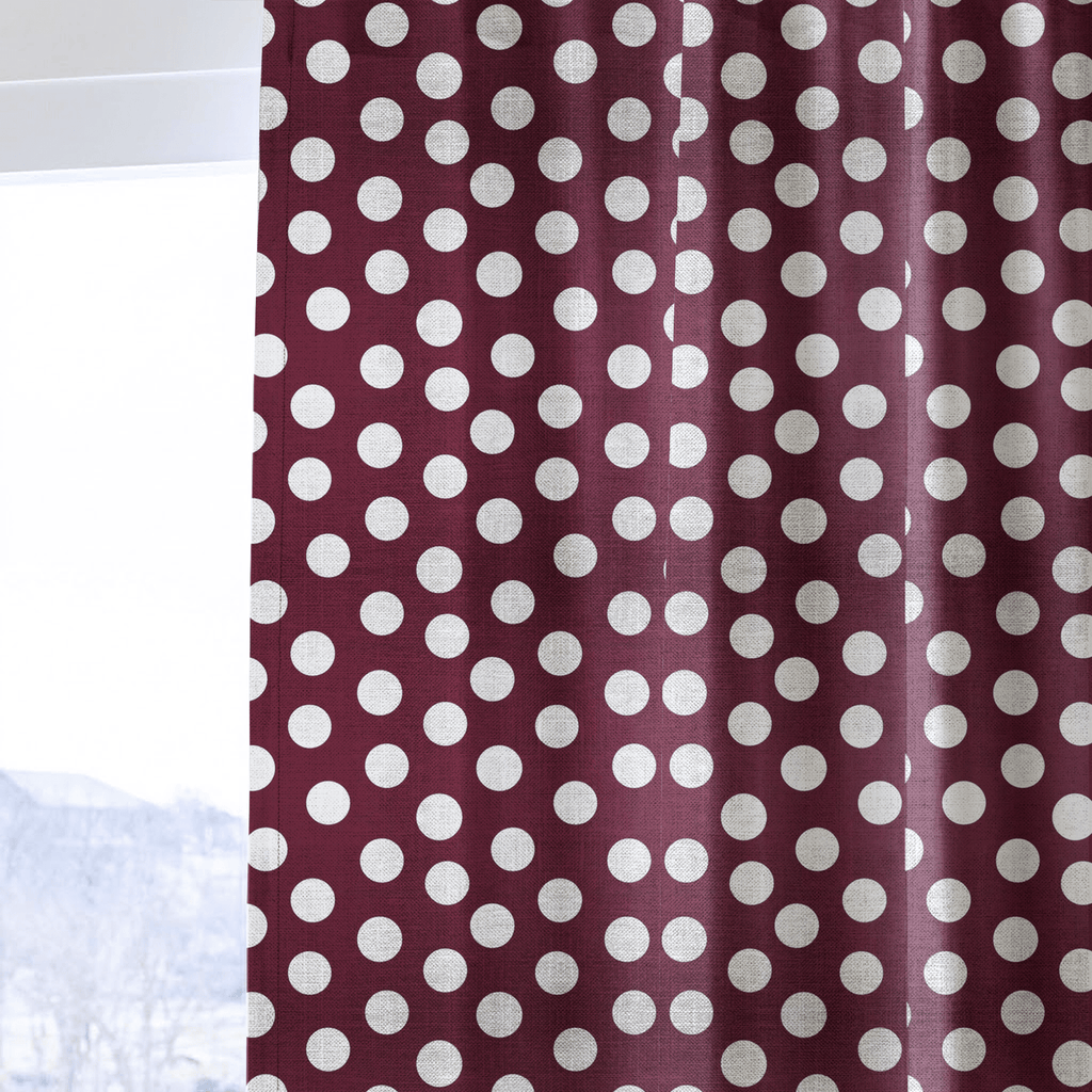 Charlotte Maroon - Curtain Panel - The Drapery