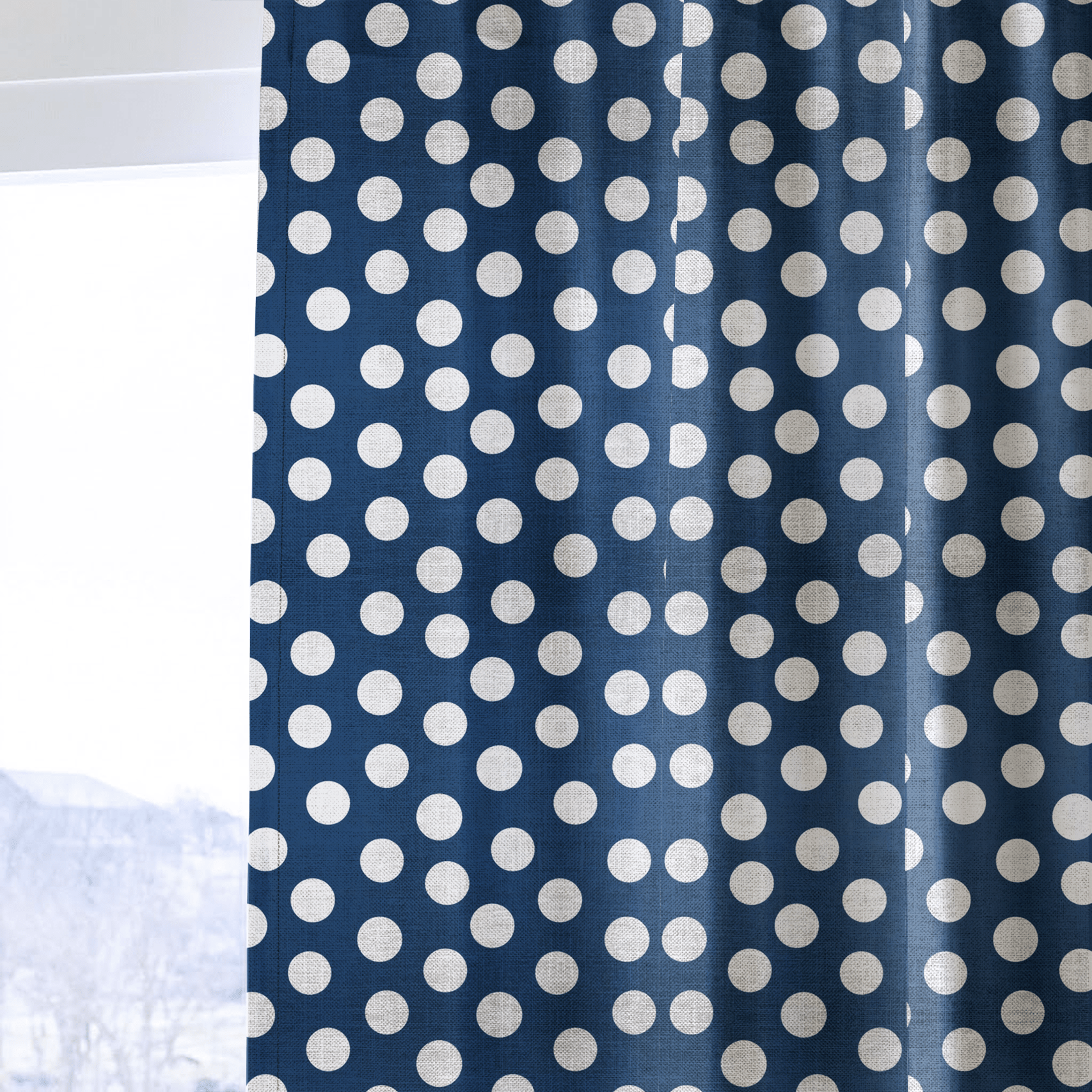 Charlotte Navy - Curtain Panel - The Drapery