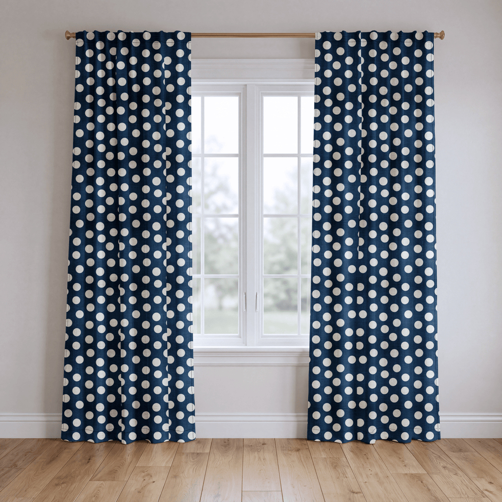Charlotte Navy - Curtain Panel - The Drapery