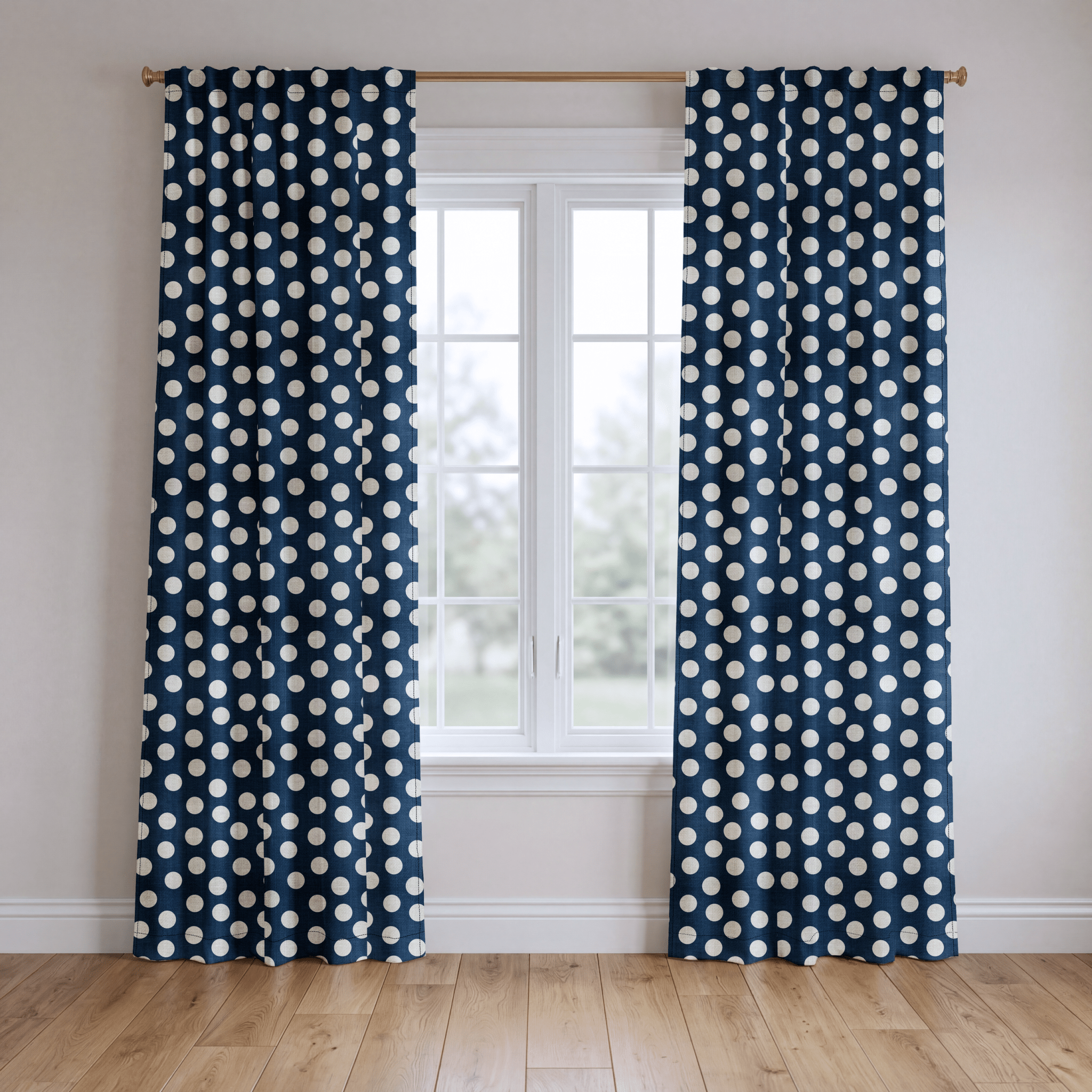 Charlotte Navy - Curtain Panel - The Drapery