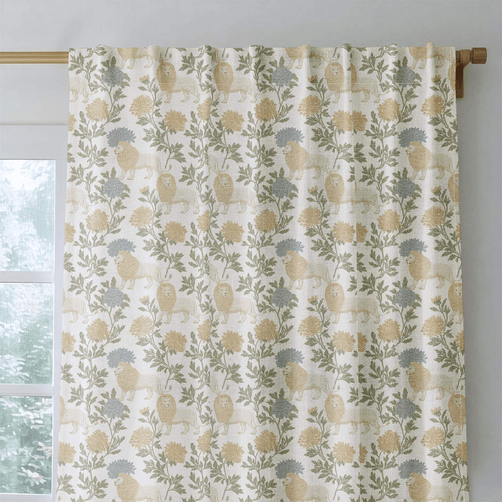 Chase Lions - Curtain Panel - The Drapery