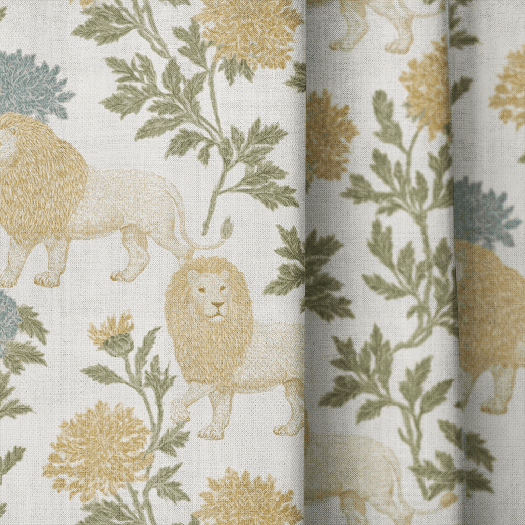 Chase Lions - Curtain Panel - The Drapery