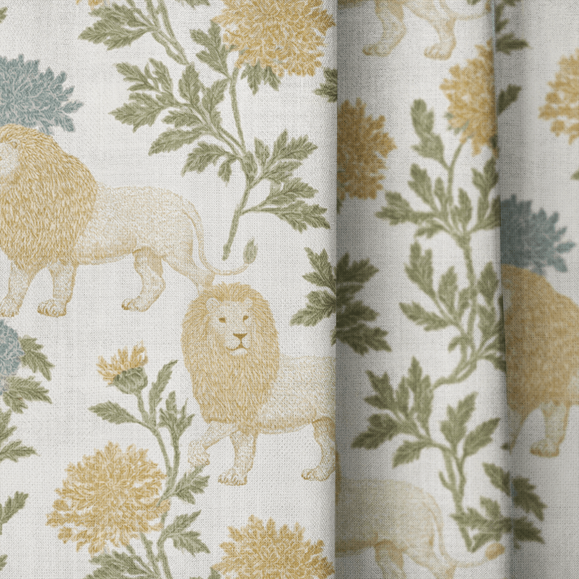 Chase Lions - Curtain Panel - The Drapery