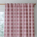 Check Please! - Burgundy - Curtain Panel - The Drapery