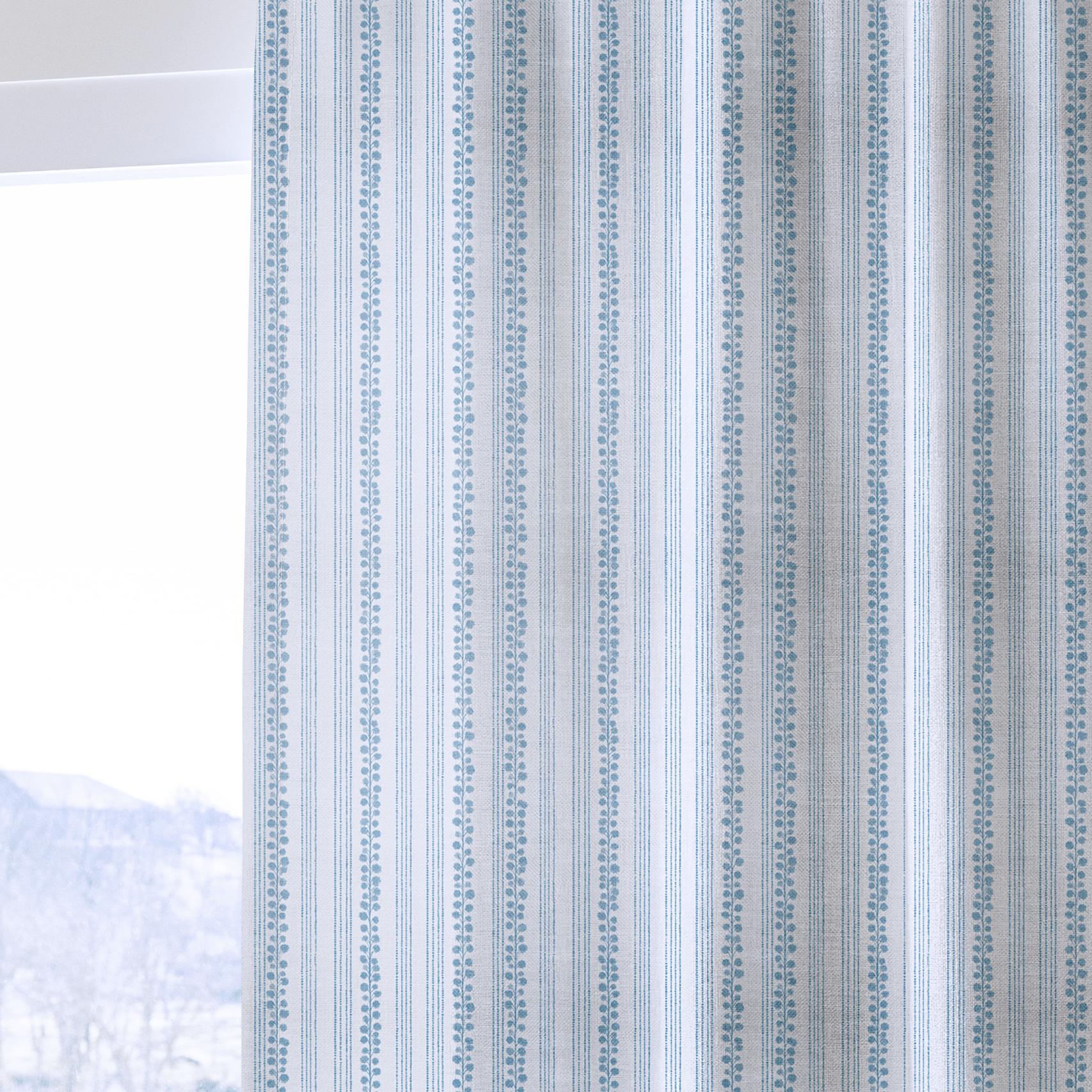 Chelsea Blue - Curtain Panel - The Drapery