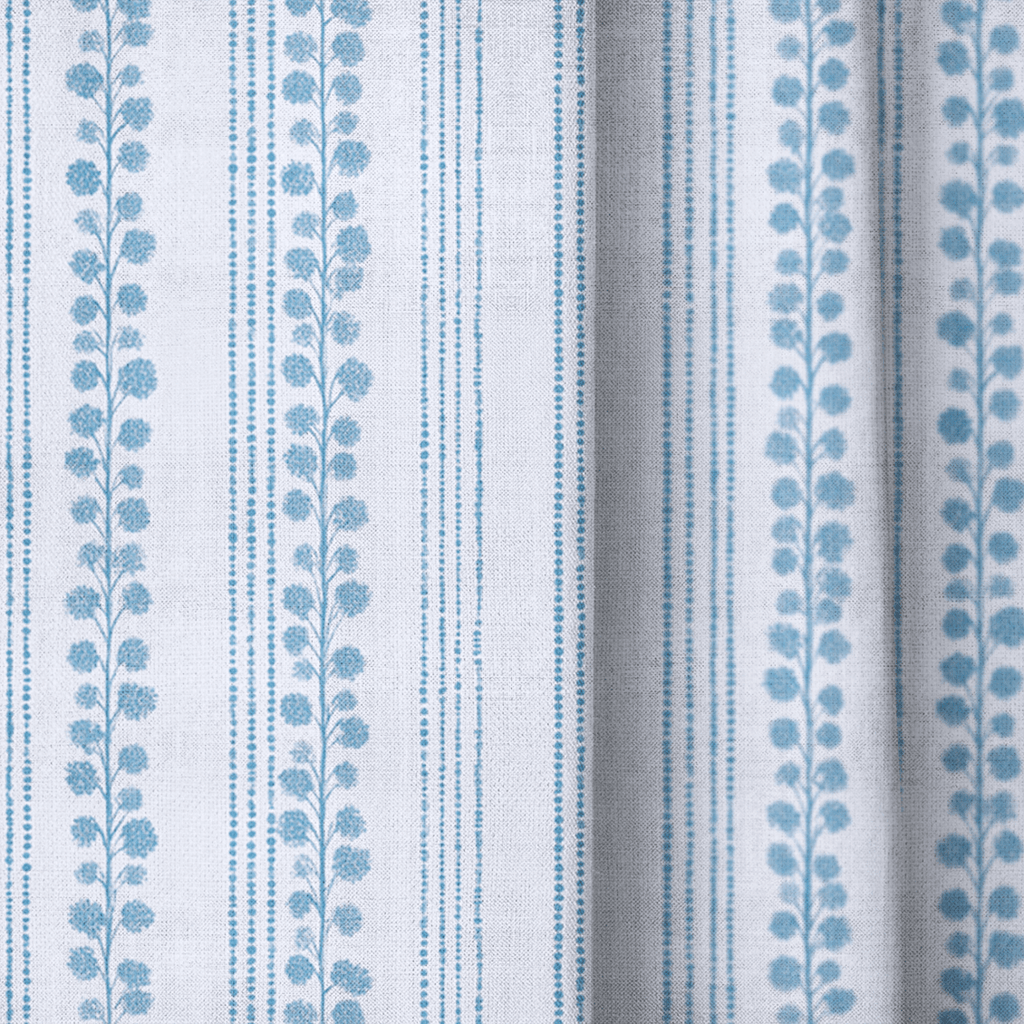 Chelsea Blue - Curtain Panel - The Drapery