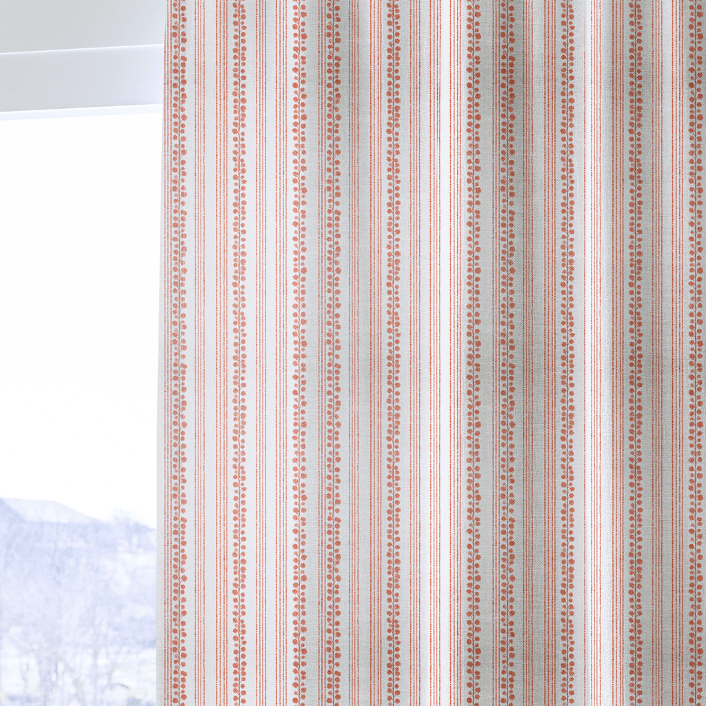 Chelsea Coral - Curtain Panel - The Drapery