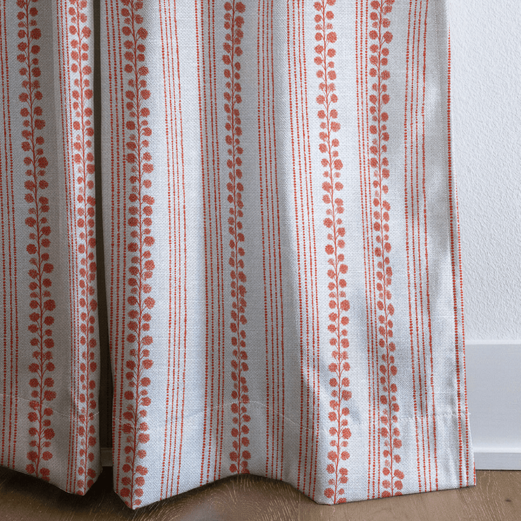 Chelsea Coral - Curtain Panel - The Drapery