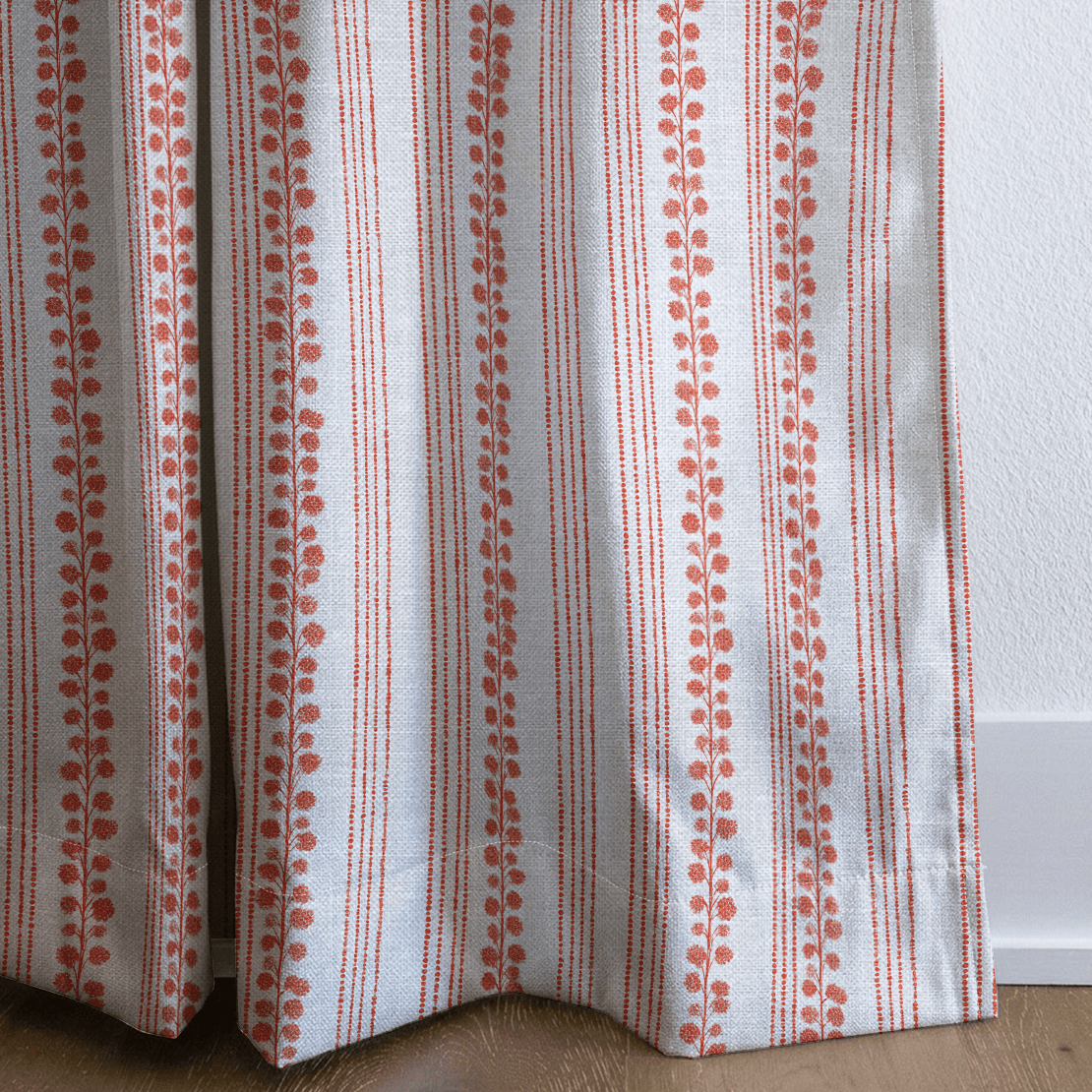 Chelsea Coral - Curtain Panel - The Drapery