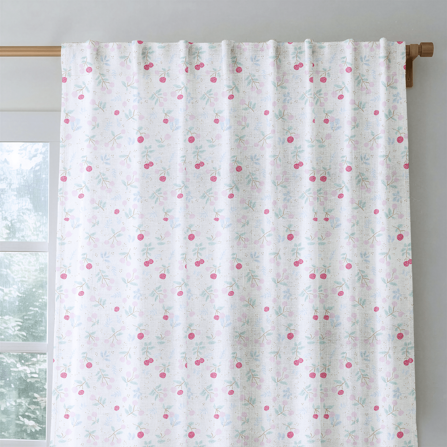 Cherry Berry - Curtain Panel - The Drapery