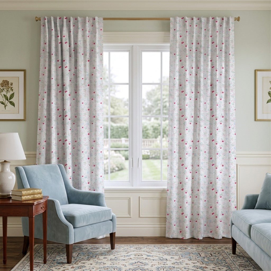 Cherry Berry - Curtain Panel - The Drapery