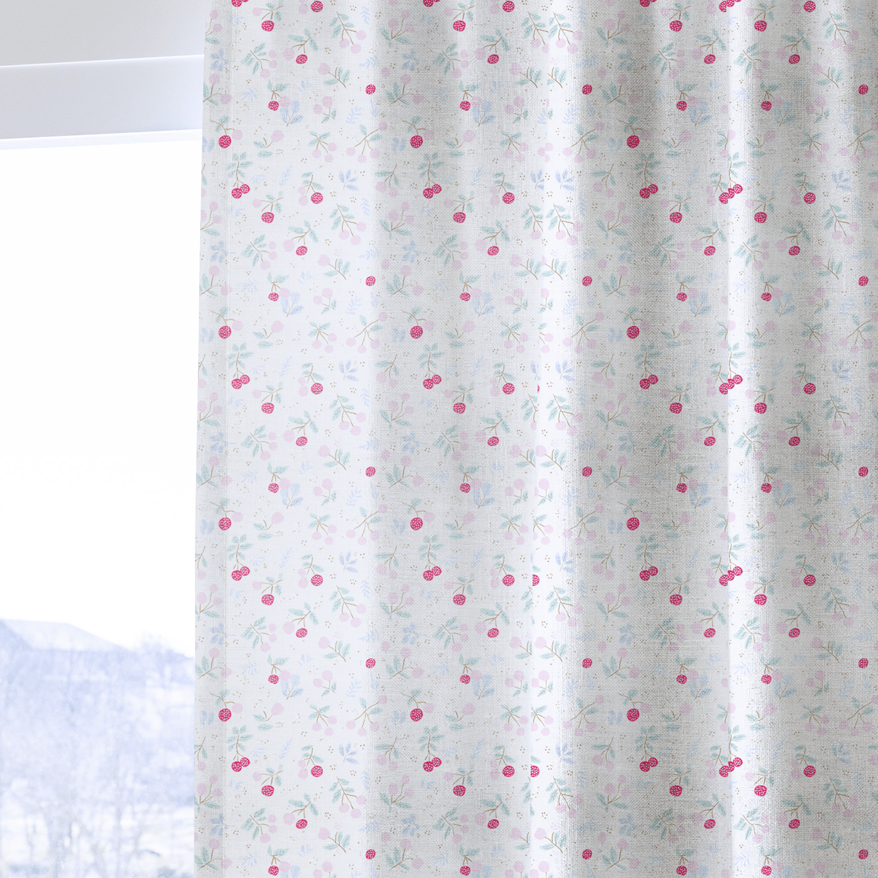 Cherry Berry - Curtain Panel - The Drapery