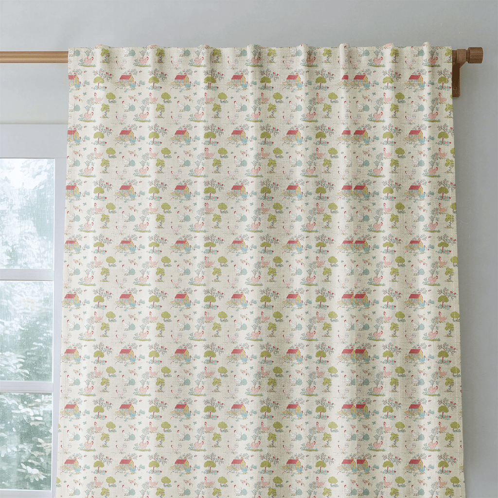 Chicken Farm - Curtain Panel - The Drapery
