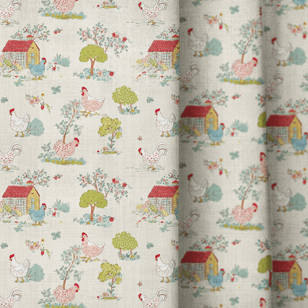 Chicken Farm - Curtain Panel - The Drapery