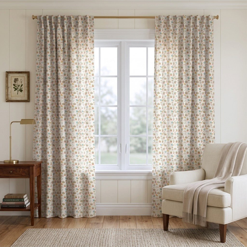 Chickens in the Garden - Curtain Panel - The Drapery