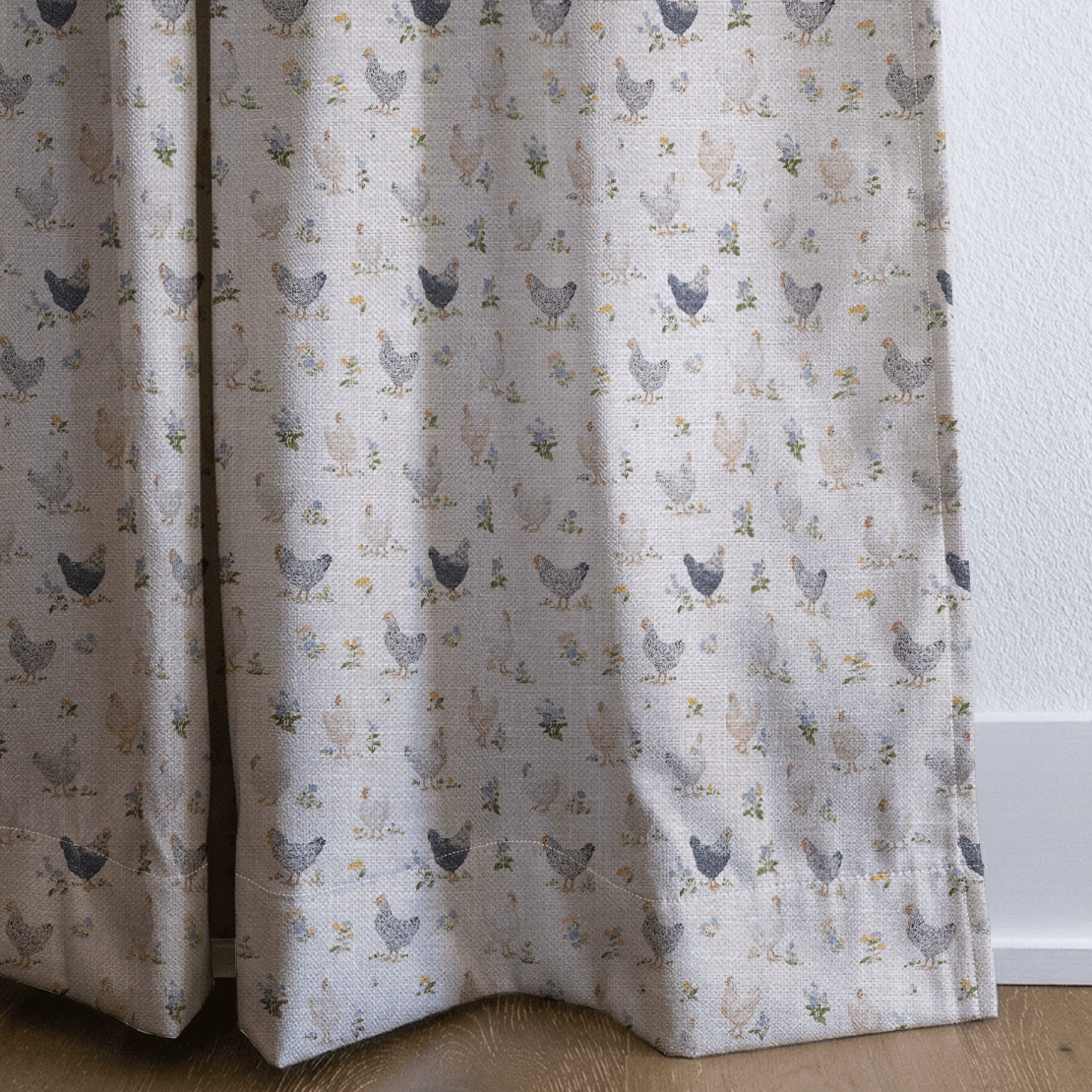 Chickens Roosters - Curtain Panel - The Drapery