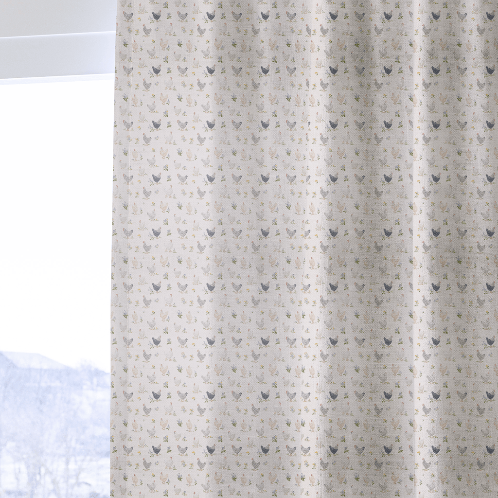 Chickens Roosters - Curtain Panel - The Drapery