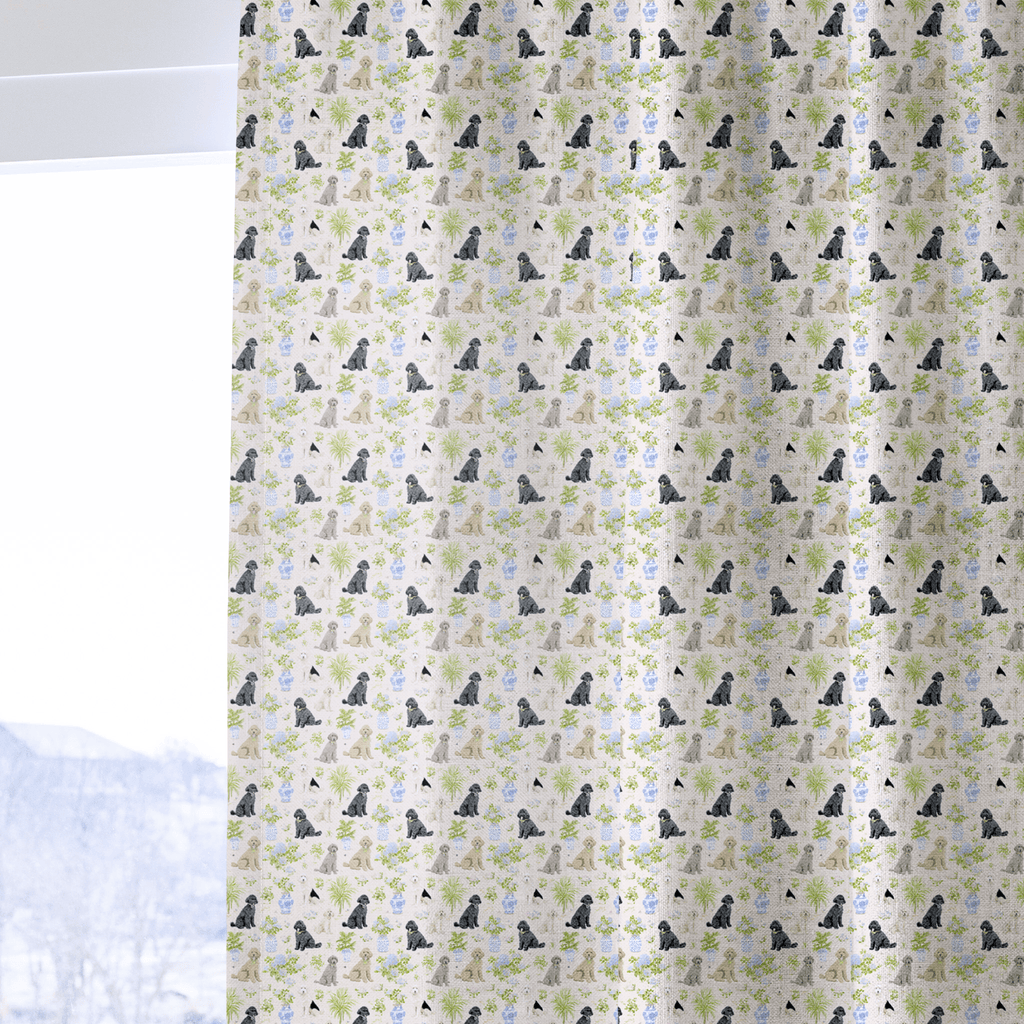 Chinoiserie Dogs - Curtain Panel - The Drapery