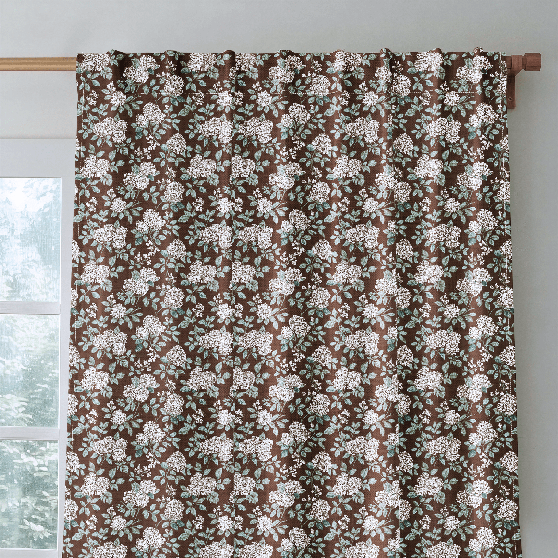Chocolate Gardens - Curtain Panel - The Drapery