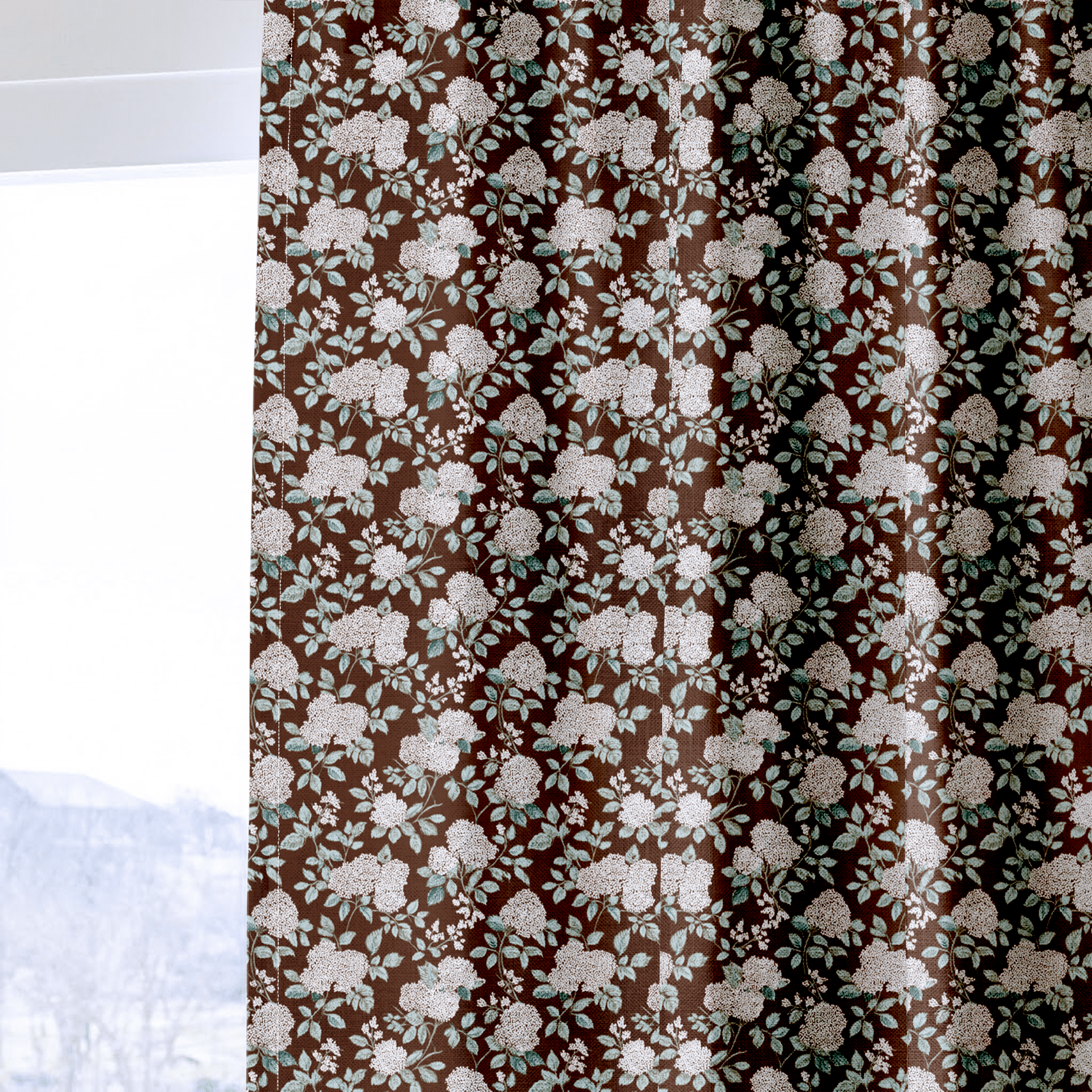 Chocolate Gardens - Curtain Panel - The Drapery