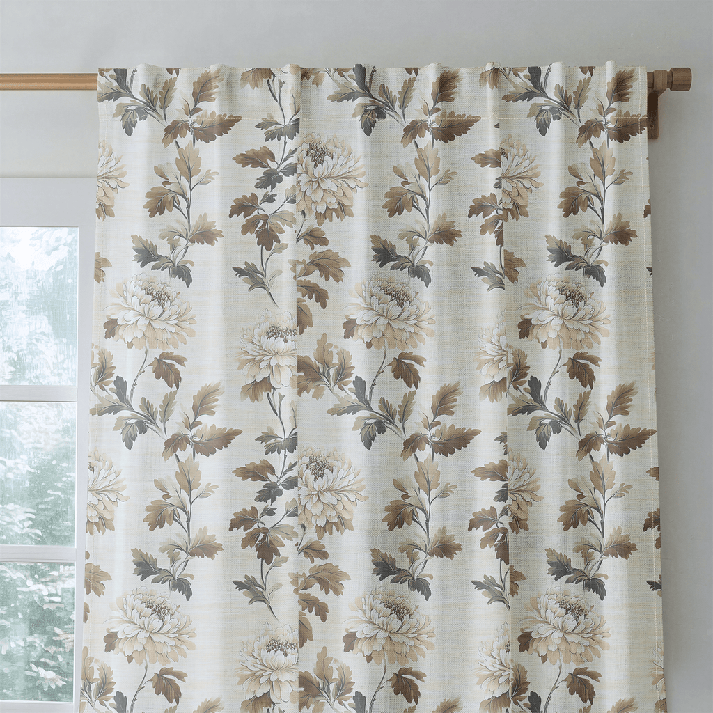Chrysanthemum Charm - Curtain Panel - The Drapery
