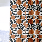 Chrysanthemum Night - Curtain Panel - The Drapery