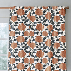 Chrysanthemum Night - Curtain Panel - The Drapery