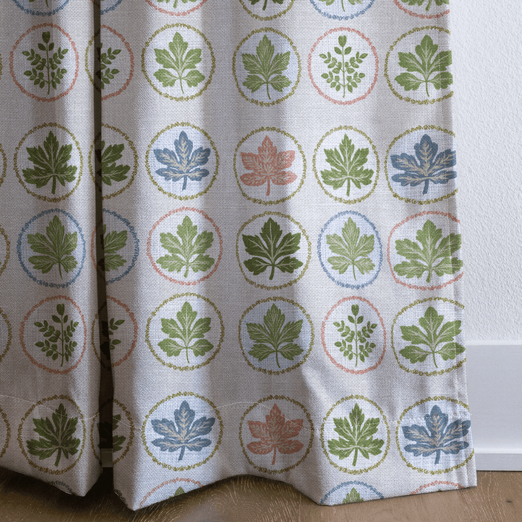 Circle Leaves - Curtain Panel - The Drapery