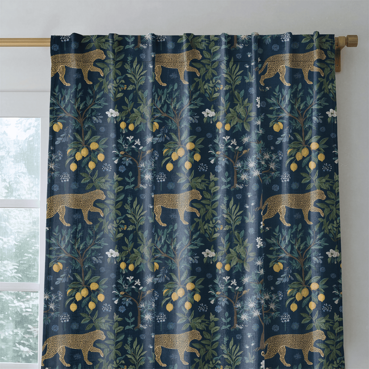 Citrus Panthera - Curtain Panel - The Drapery