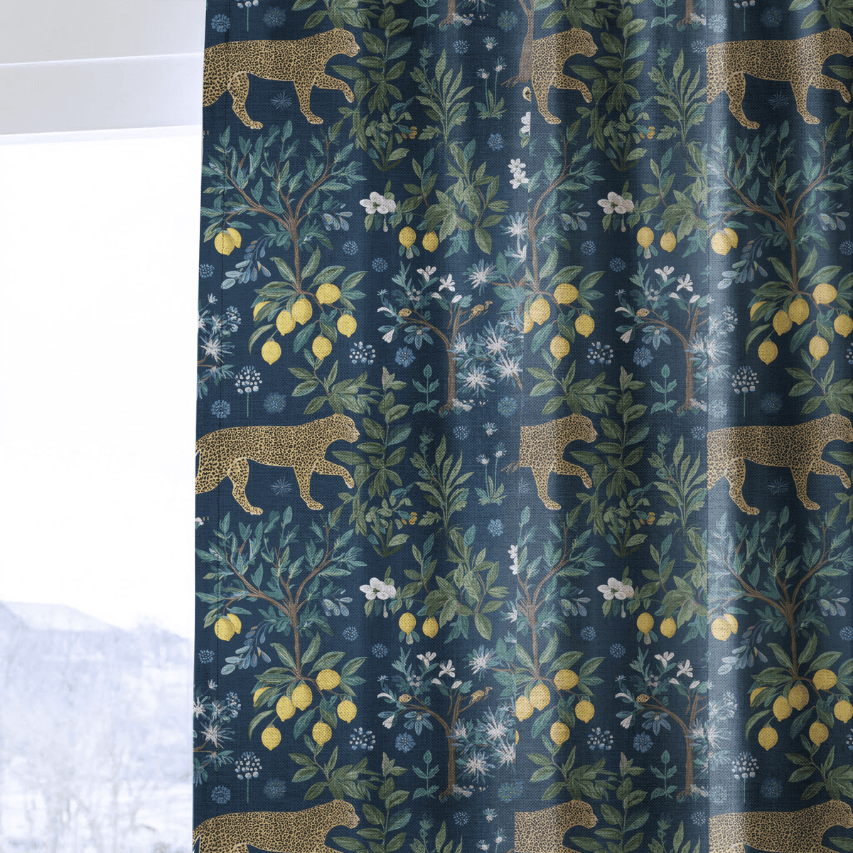 Citrus Panthera - Curtain Panel - The Drapery
