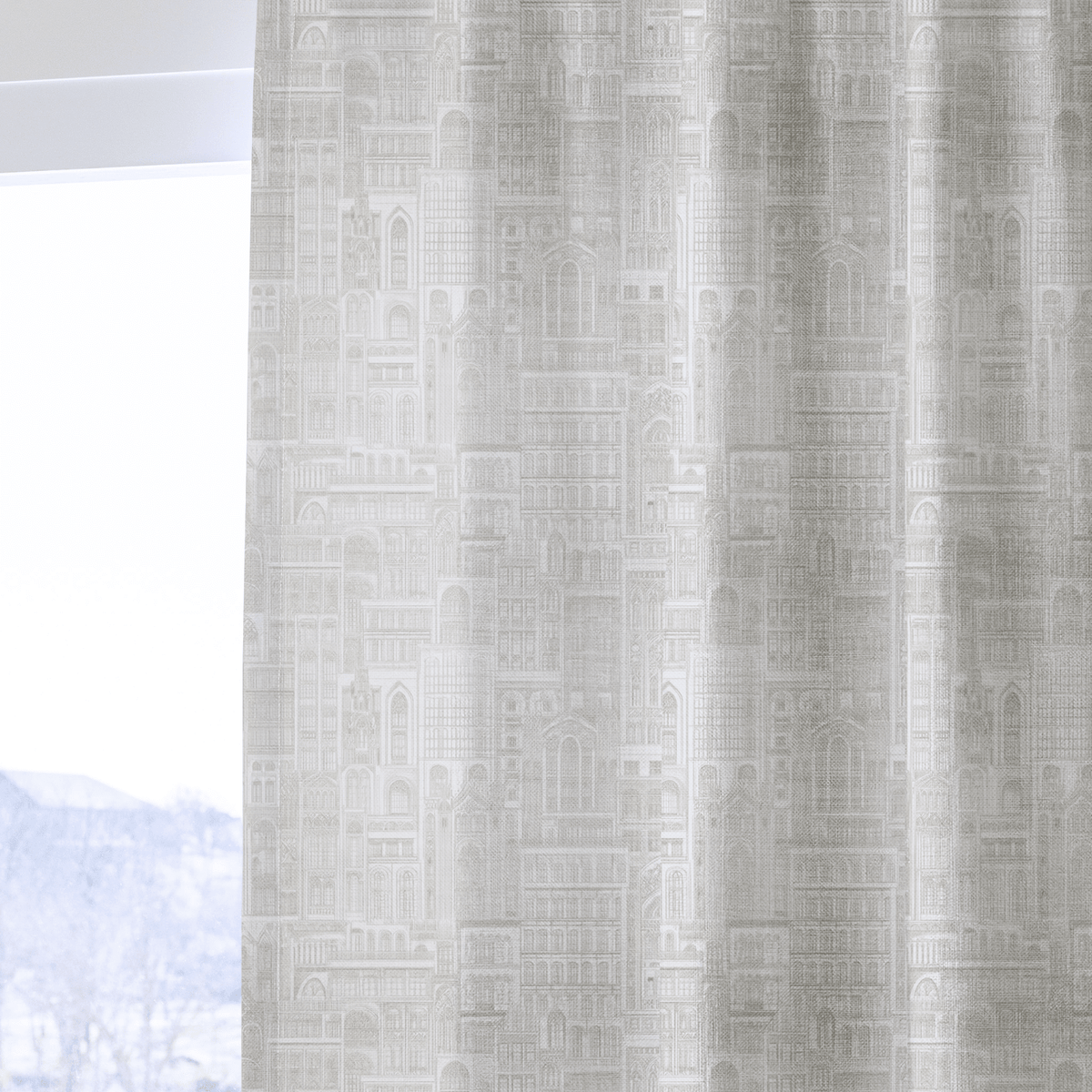 Cityscape - Curtain Panel - The Drapery