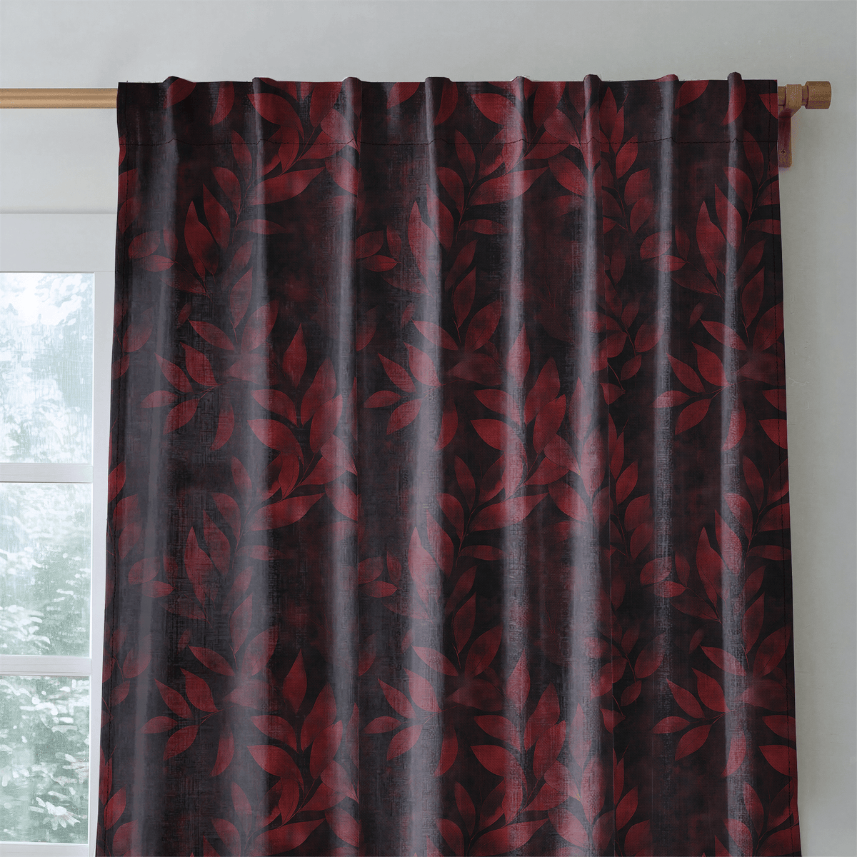 Claret Vine - Curtain Panel - The Drapery