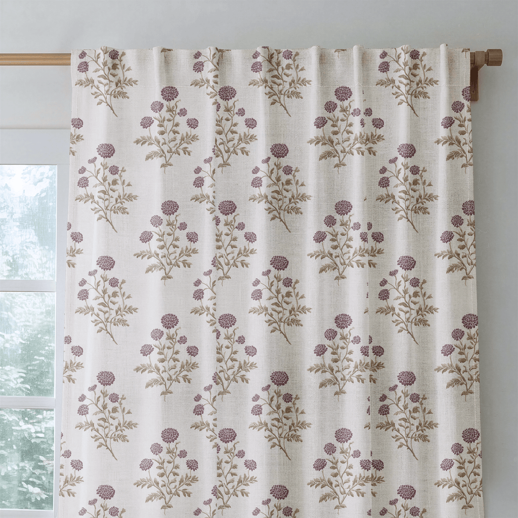 Clarice Block Print - Curtain Panel - The Drapery