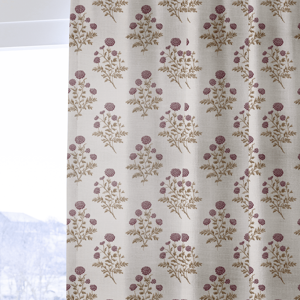 Clarice Block Print - Curtain Panel - The Drapery