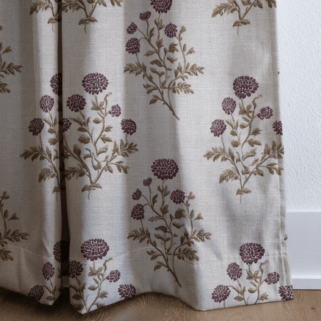 Clarice Block Print - Curtain Panel - The Drapery
