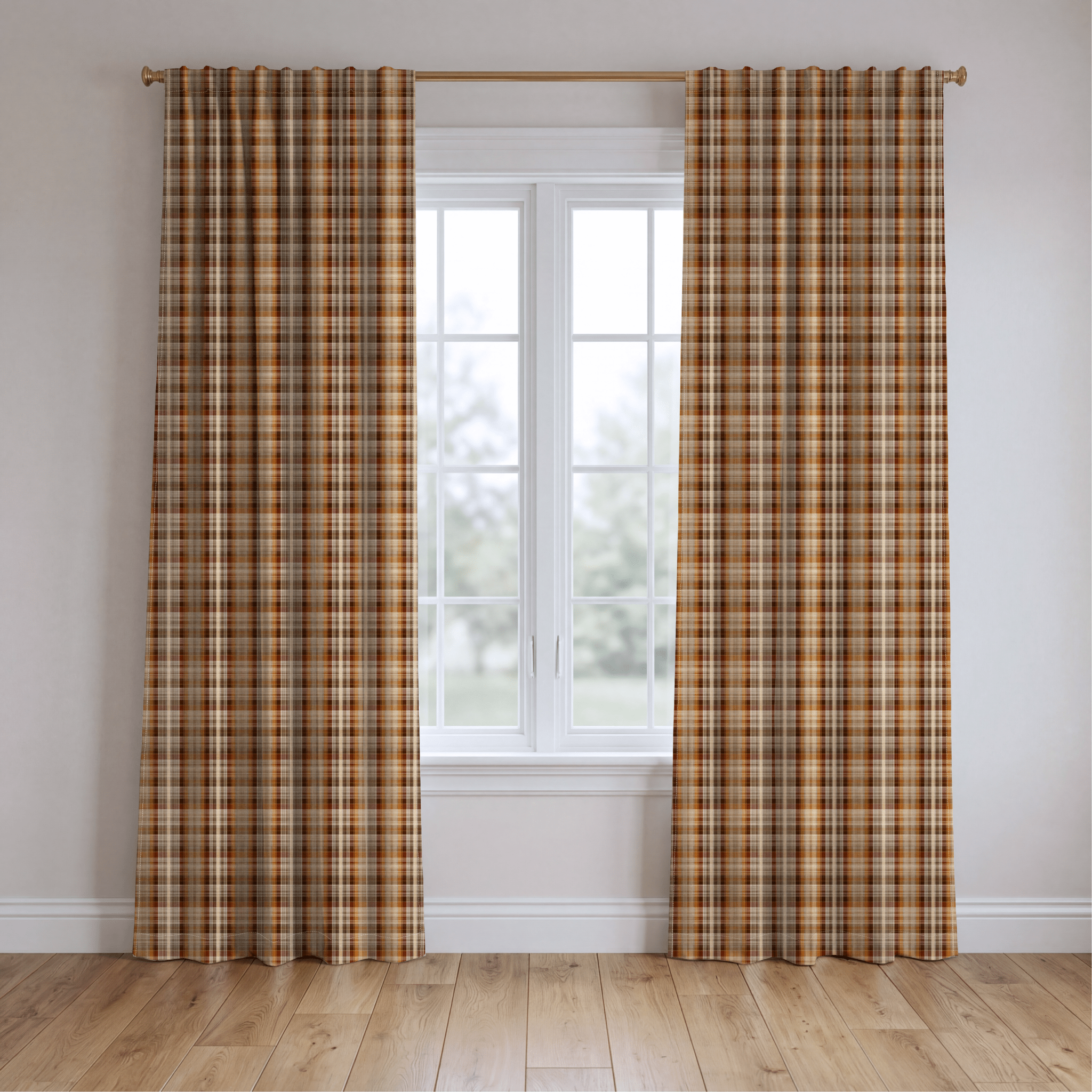 Classic Autumn Tartan - Curtain Panel - The Drapery