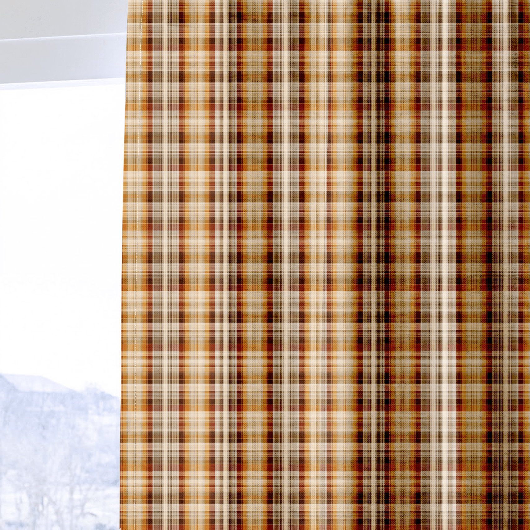 Classic Autumn Tartan - Curtain Panel - The Drapery