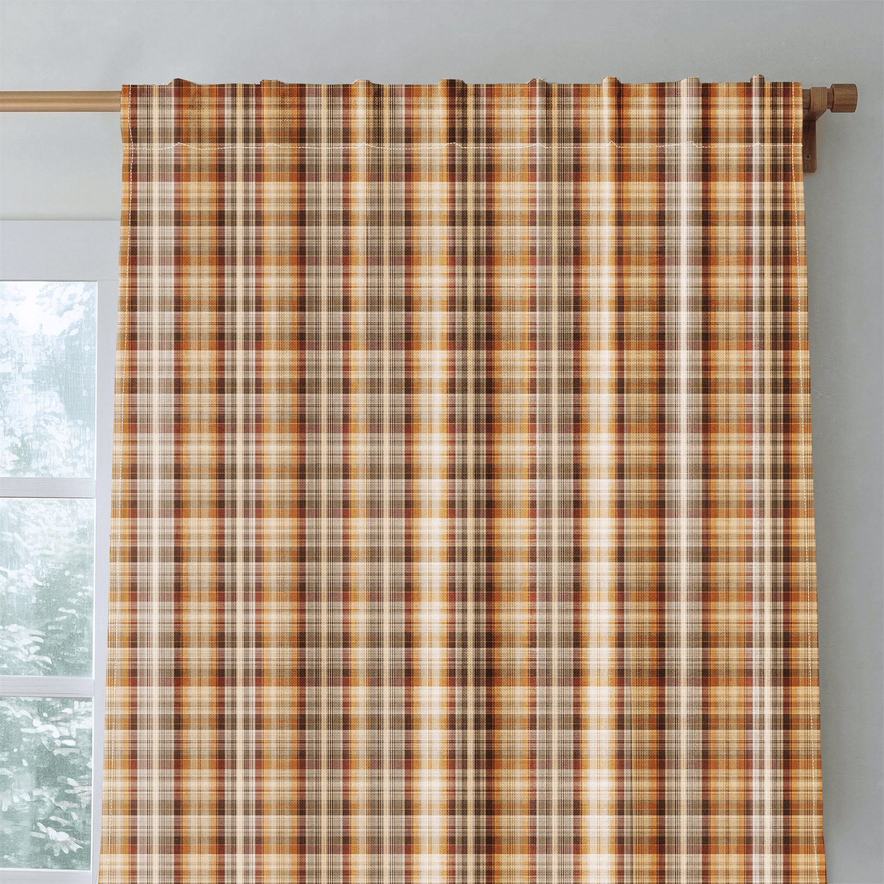 Classic Autumn Tartan - Curtain Panel - The Drapery