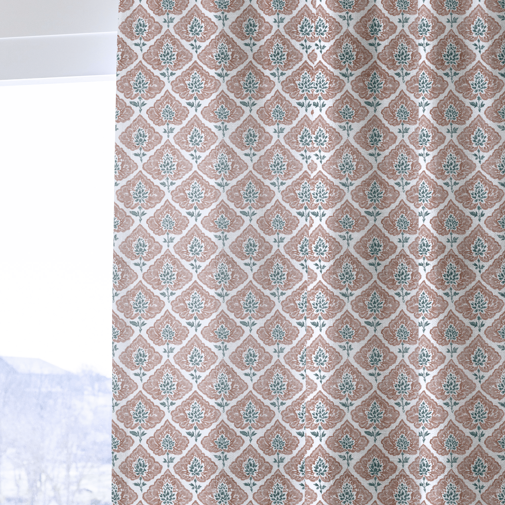 Clayflower - Curtain Panel - The Drapery
