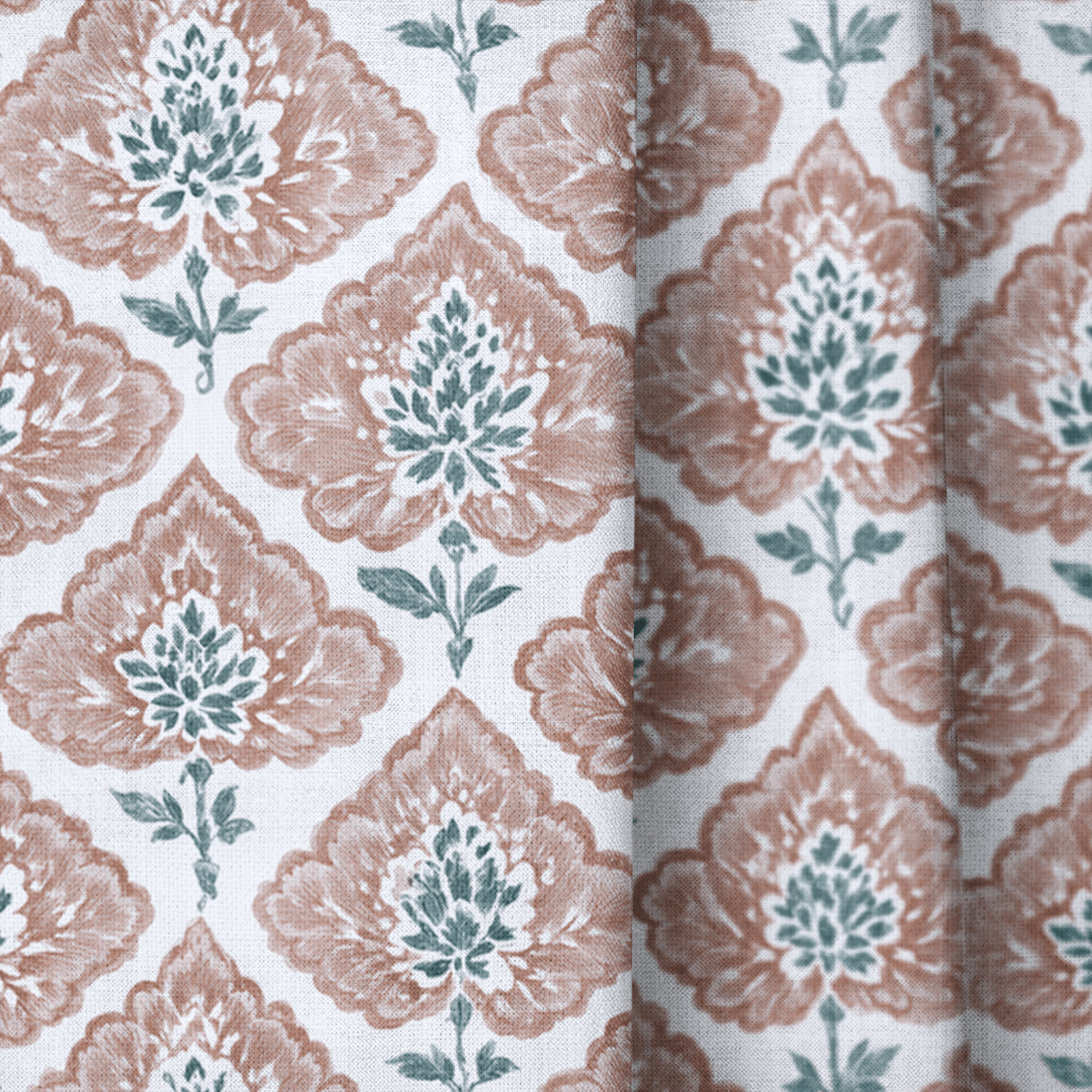 Clayflower - Curtain Panel - The Drapery