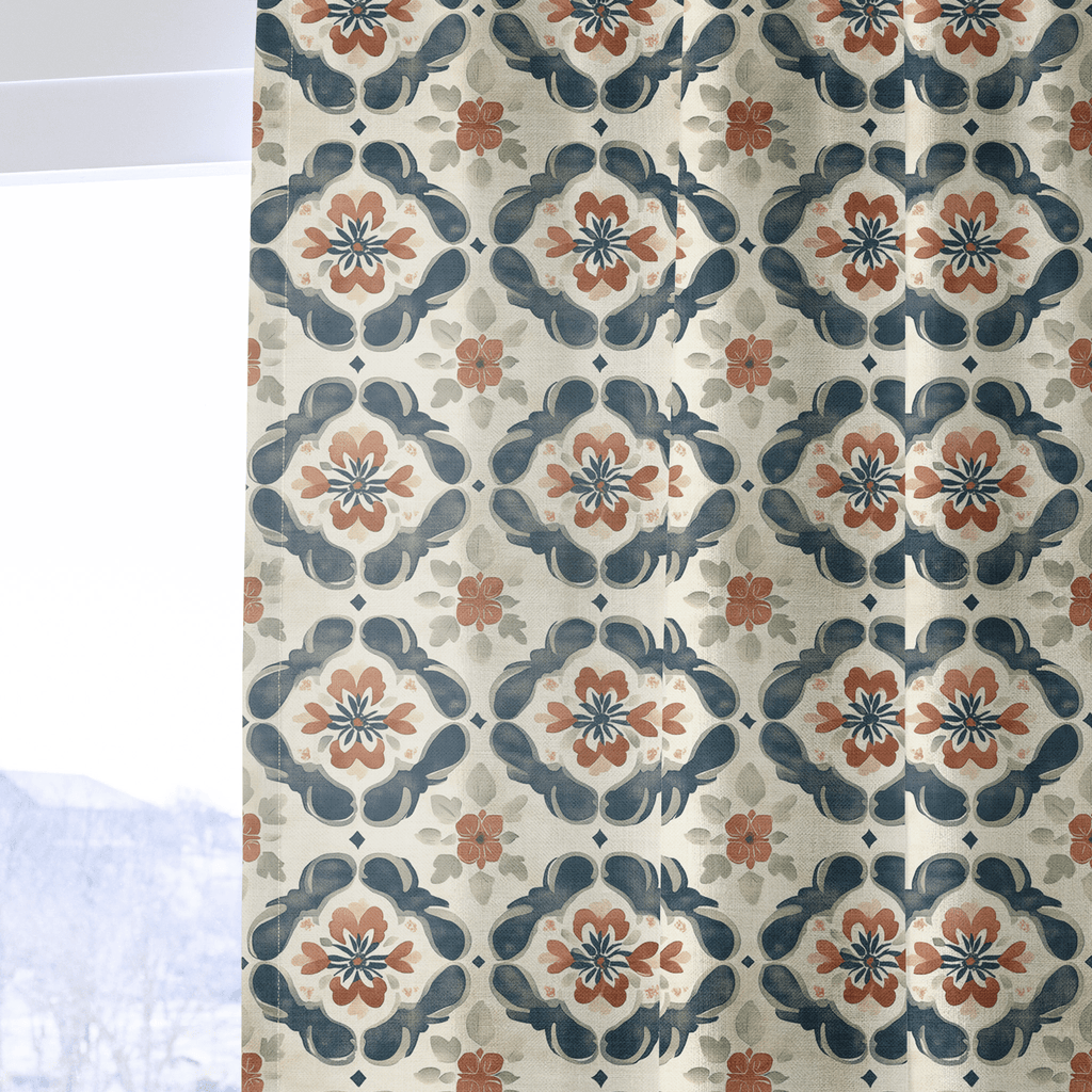 Claymoor Tile - Curtain Panel - The Drapery