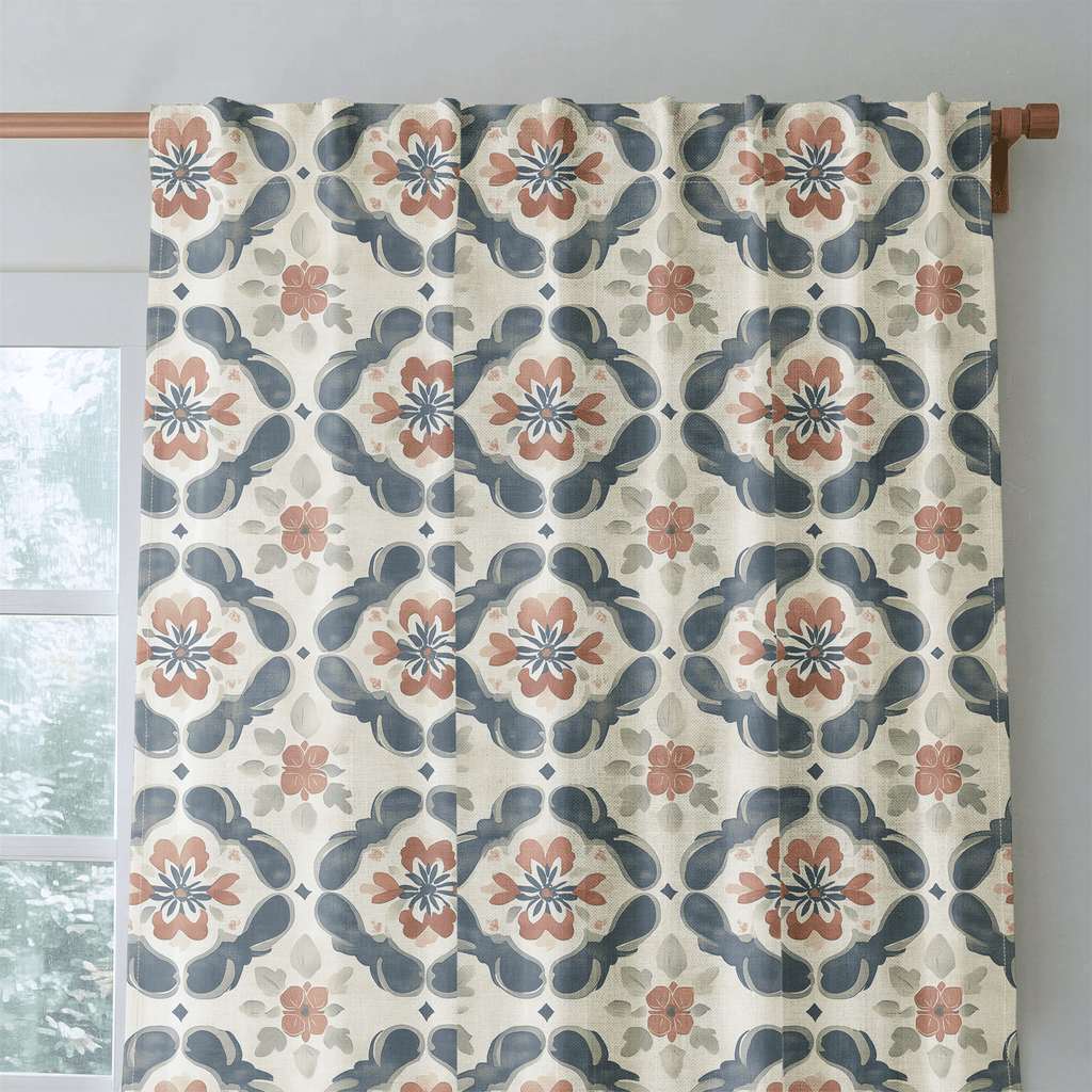 Claymoor Tile - Curtain Panel - The Drapery