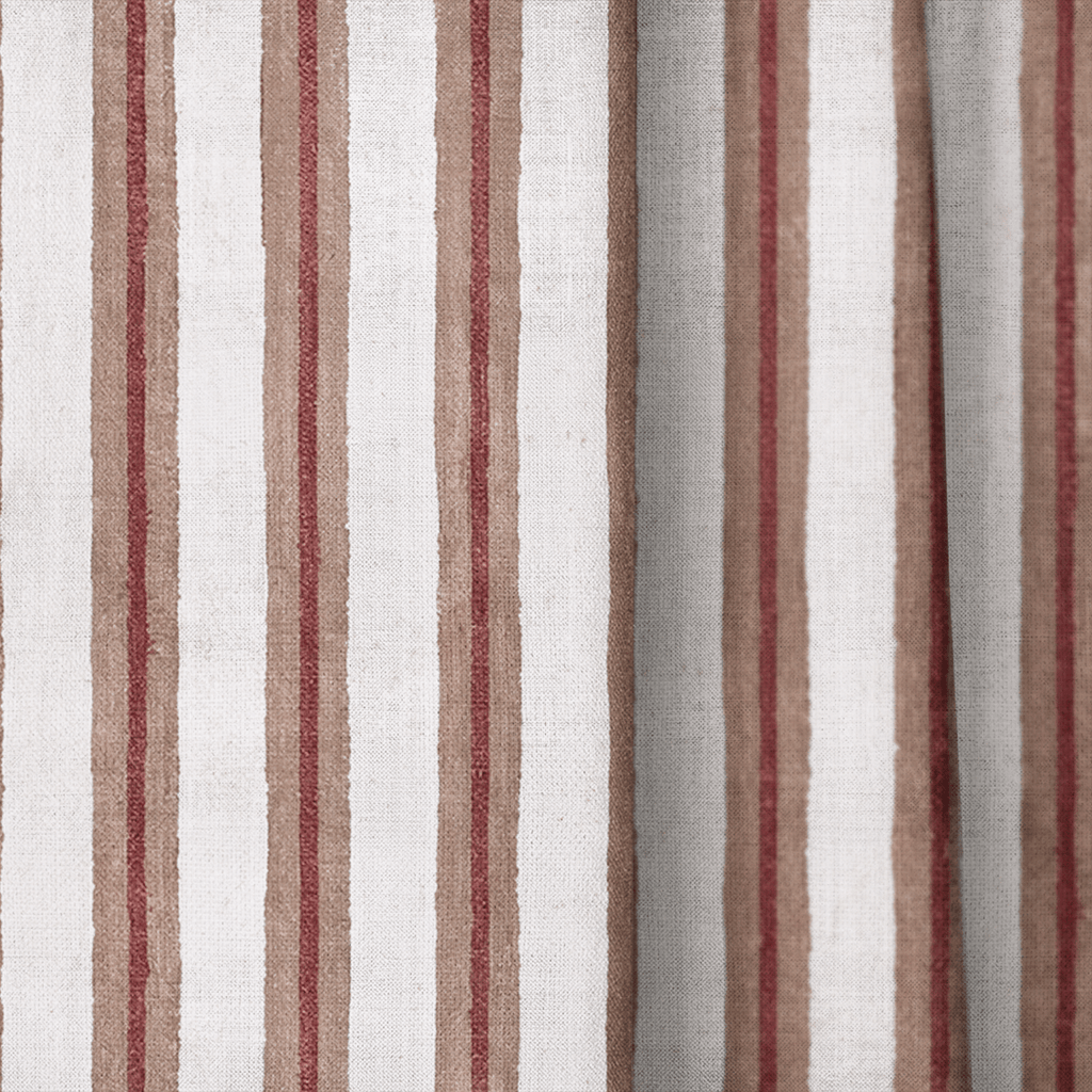 Clementine Ticking Stripe - Curtain Panel - The Drapery