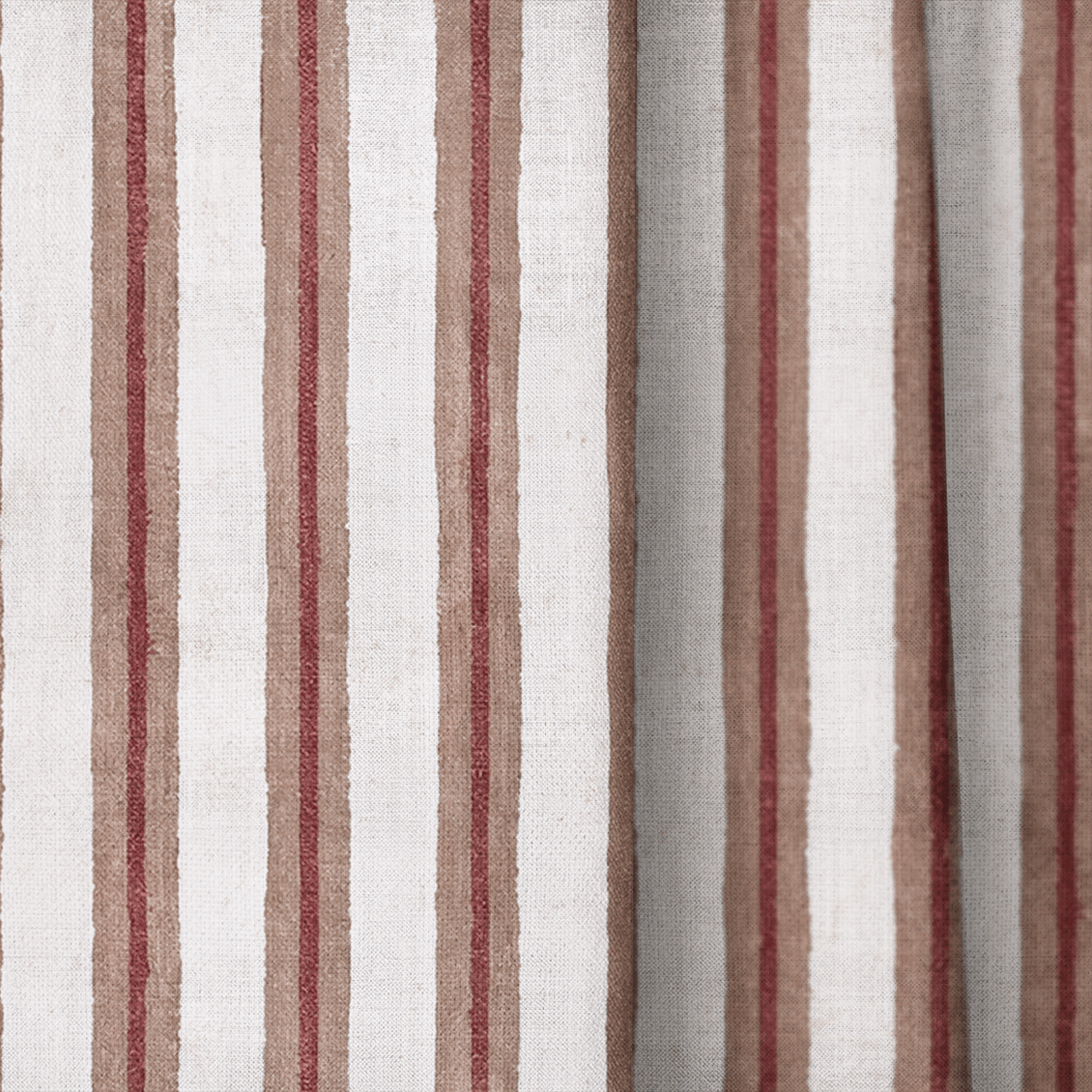Clementine Ticking Stripe - Curtain Panel - The Drapery