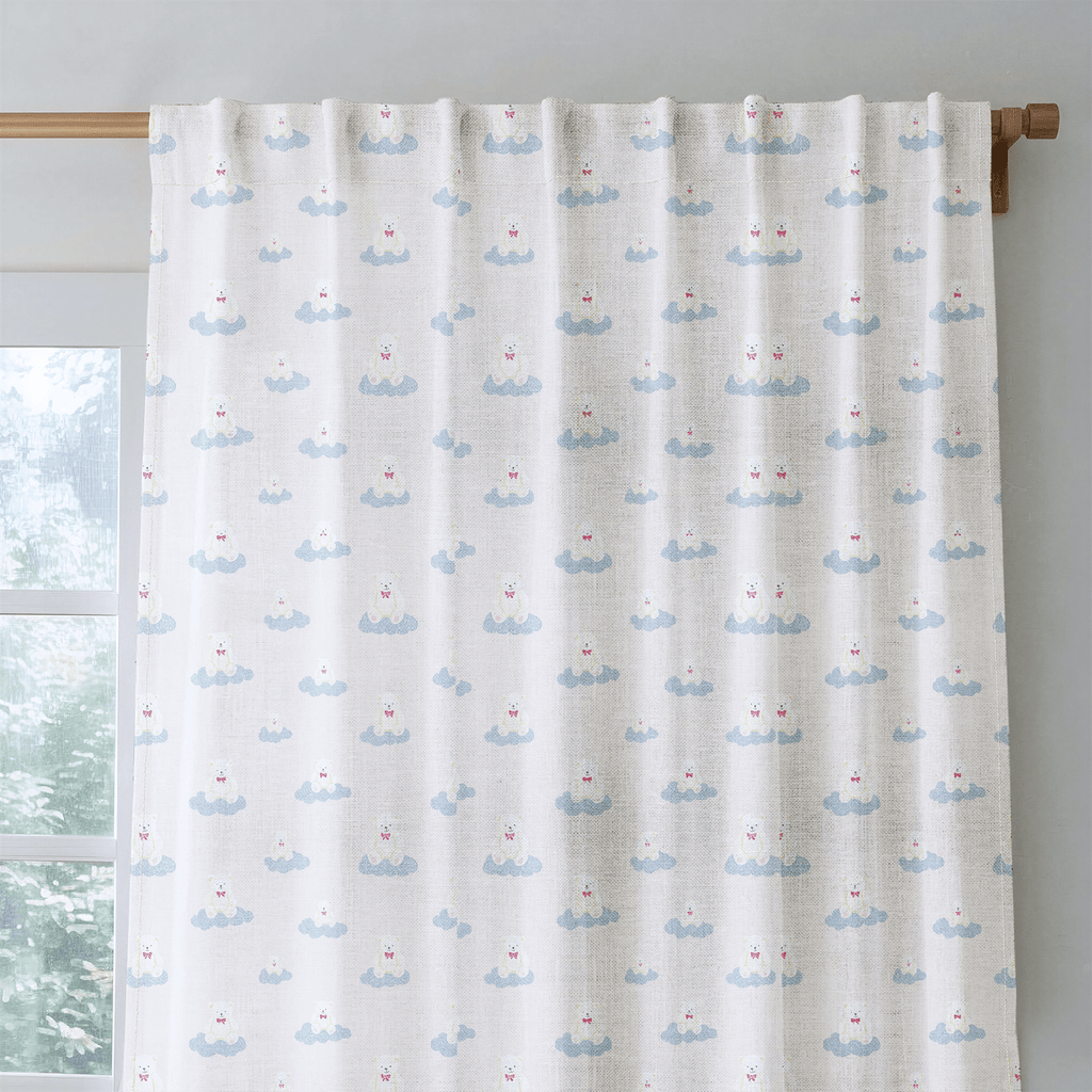 Cloud Teddys - Curtain Panel - The Drapery
